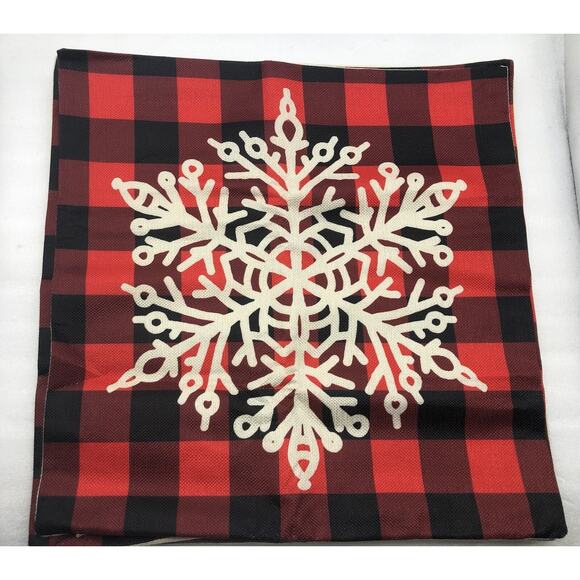 Christmas throw pillow cases Party Red Elk Snowman, Reindeer Head set of 4 New - Picture 2 of 8